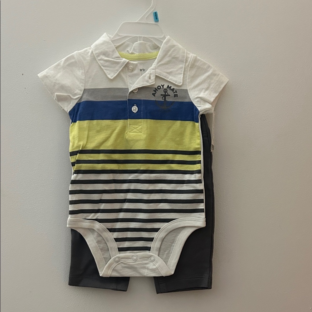 Carter's Blue and Yellow Striped Baby Set